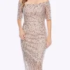 Scalloped Hem Embellished Dress | Pearl | JH10