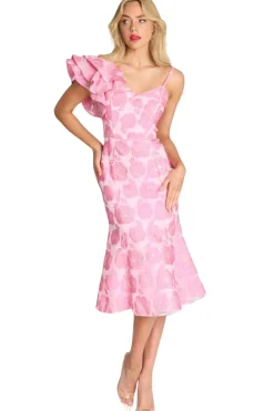 Selena Frill Dress - Pink - ROM2