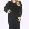 Silhouette Shift Dress - Black - LJ10