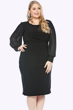 Silhouette Shift Dress - Black - LJ10