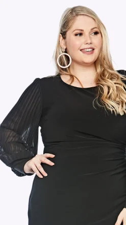 Silhouette Shift Dress - Black - LJ10