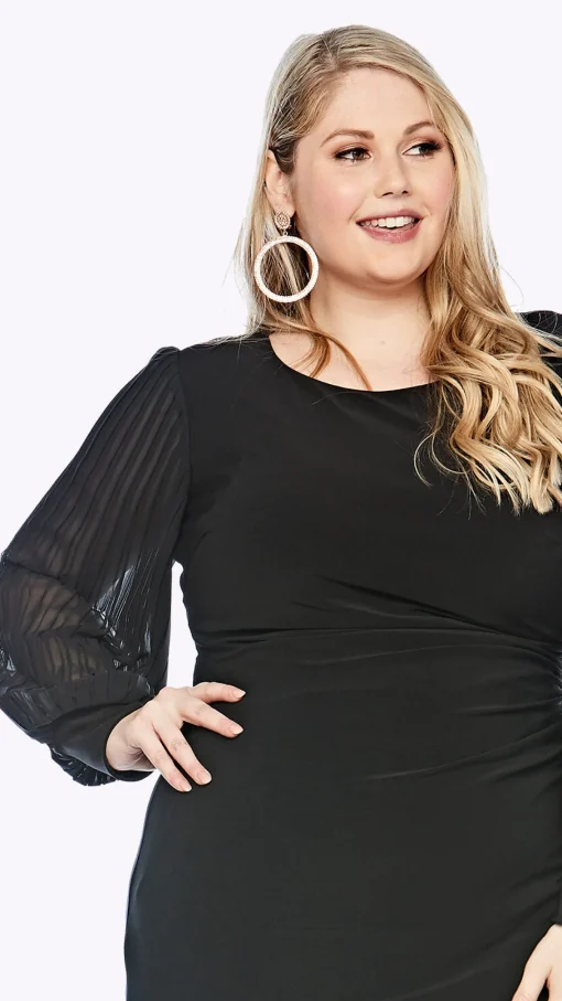 Silhouette Shift Dress - Black - LJ10