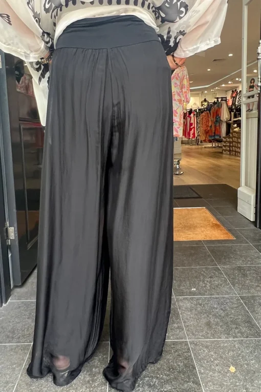 Silk Viscose Pants - Black - CG17