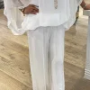 Silk Viscose Pants - White - CG17