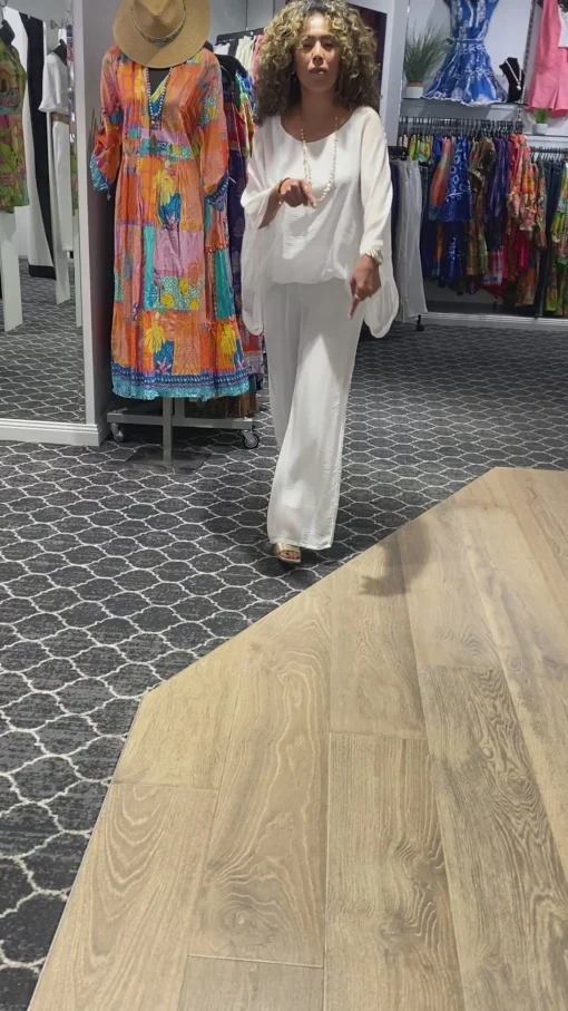 Silk Viscose Pants - White - CG17