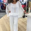 Silk Viscose Top - White - CG6