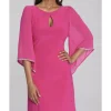 Silky Knit Shift Dress - Shocking Pink - JR26