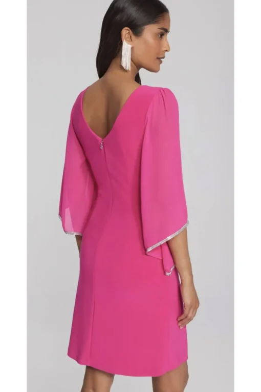 Silky Knit Shift Dress - Shocking Pink - JR26