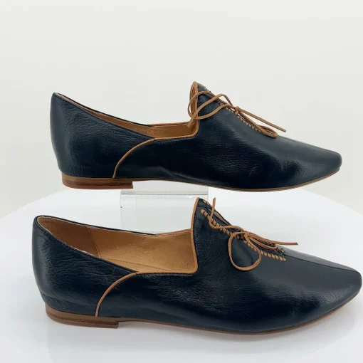 Sommer Flats - Navy & Tan - TE12
