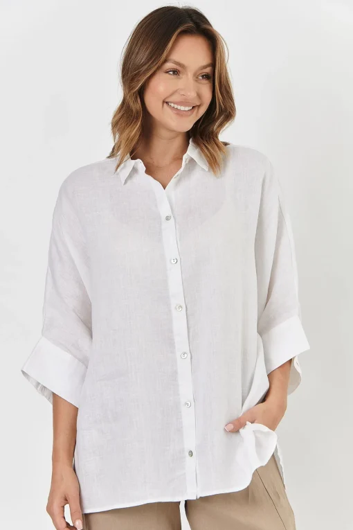 Sophia Shirt - White - OJ11