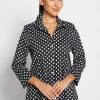 3/4 Spot Shirt - Black - PH44
