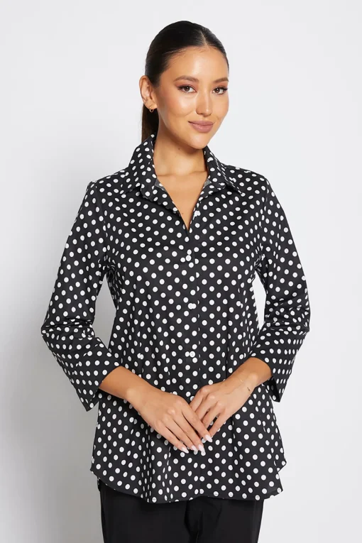 3/4 Spot Shirt - Black - PH44