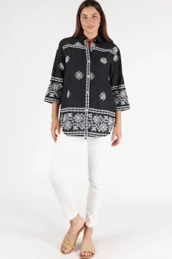 St Lucia Shirt - Black - LS11