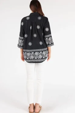 St Lucia Shirt - Black - LS11