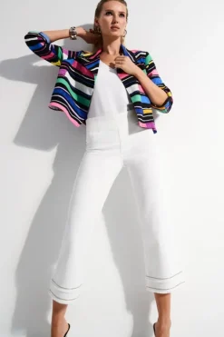 Straight Crop Pull-On Jeans - White - JR47