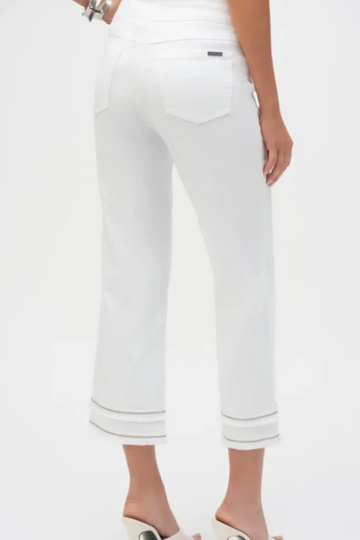 Straight Crop Pull-On Jeans - White - JR47