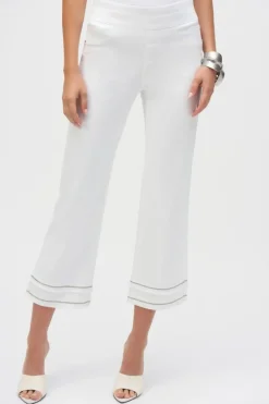 Straight Crop Pull-On Jeans - White - JR47