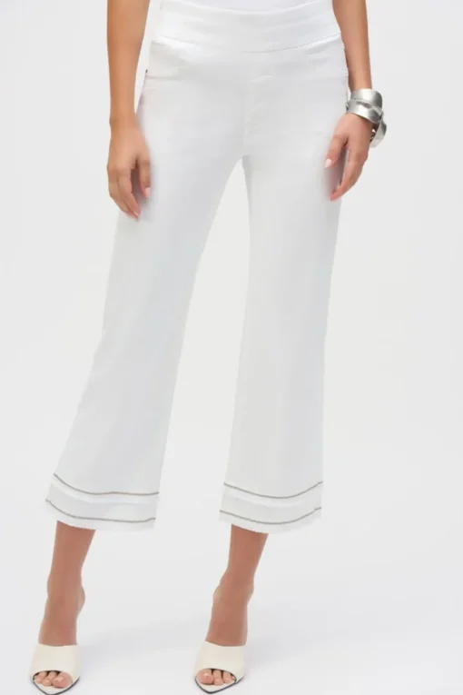 Straight Crop Pull-On Jeans - White - JR47