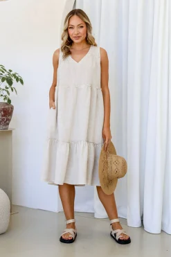 Strati Dress - Sand - FA33