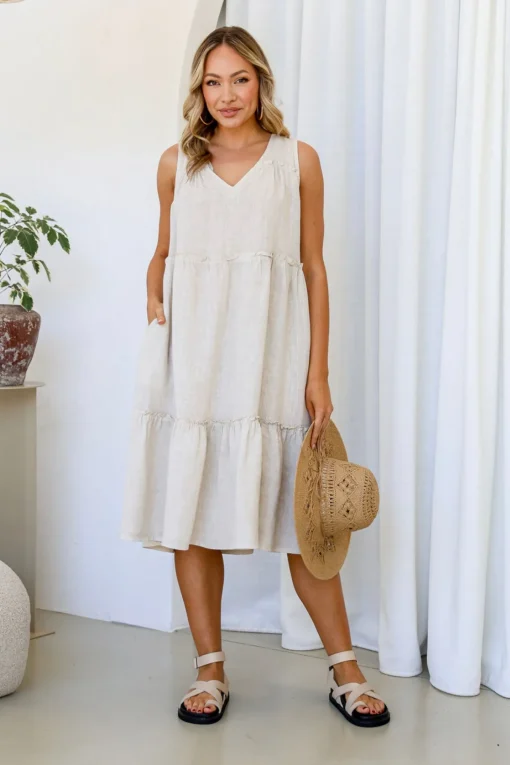 Strati Dress - Sand - FA33