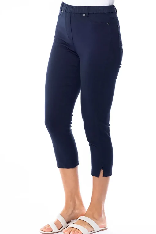 Stretch Capri Jeggings - Navy - CL2