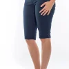 Stretch Pull On Jean Short - Navy - CL4