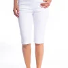Stretch Pull On Jean Short - White - CL4