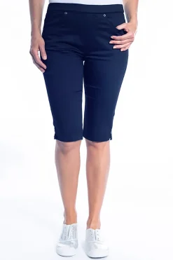 Stretch Pull On Jean Short - Navy - CL4