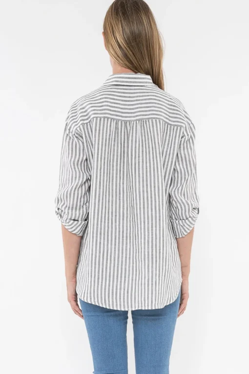 Stripe Linen Shirt | Thyme | JP2