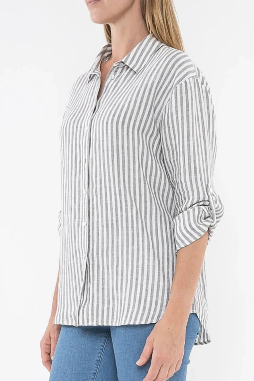 Stripe Linen Shirt | Thyme | JP2