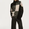 Studded Detail Knit - Taupe Melange/Black - JR17