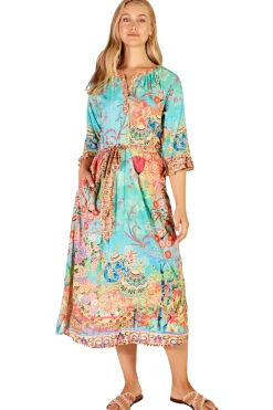 Sybil Midi Dress - Lagoon - LL26