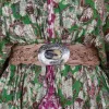 Tan Woven Belt - Tan / Silver - M55