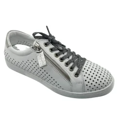 Temple Sneaker | White & Silver | RS31