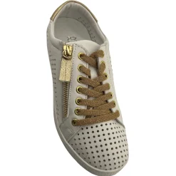 Temple Sneaker | White & Gold | RS31