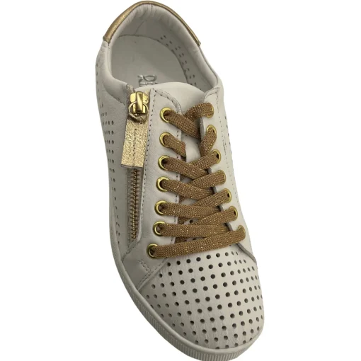 Temple Sneaker | White & Gold | RS31