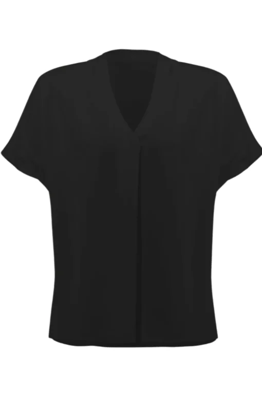 Textured Straight Top - Black - JR66