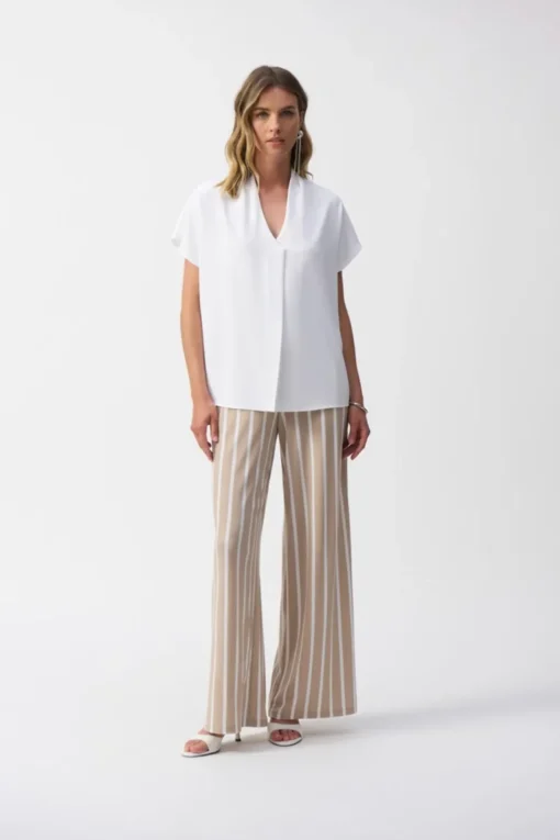 Textured Straight Top - White - JR66