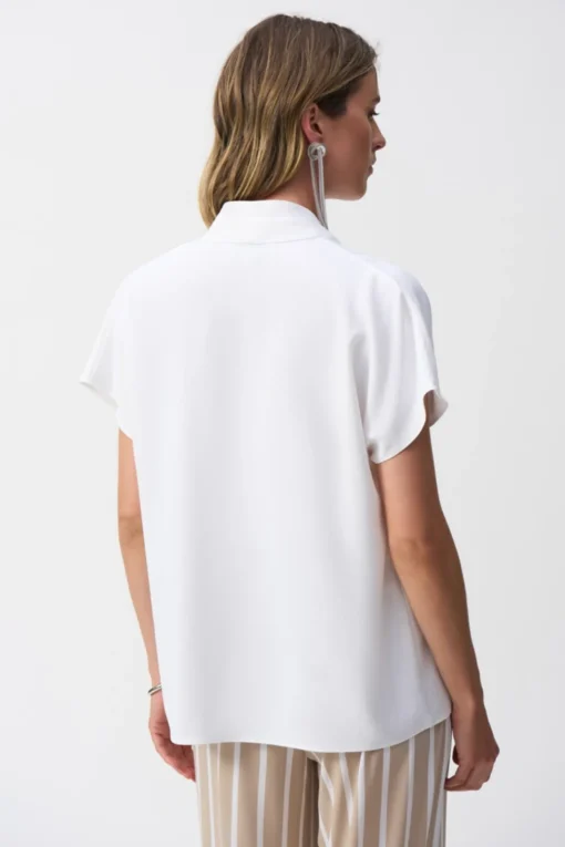 Textured Straight Top - White - JR66