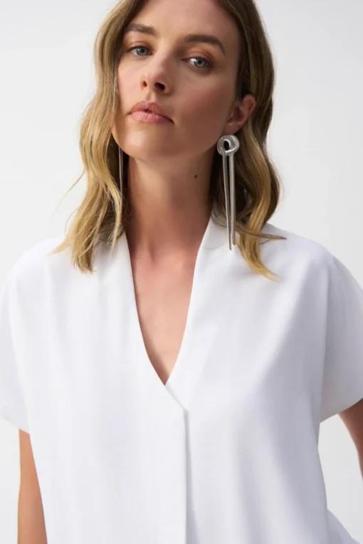 Textured Straight Top - White - JR66
