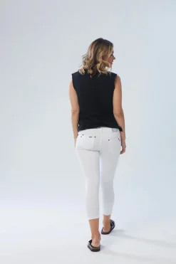 Thames Skinny Crop Jean - White - NLJ34