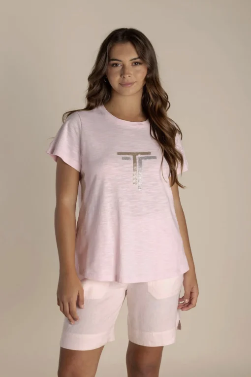Tia T-Shirt - Pale Pink - TT1