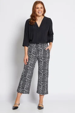 Ticket 7/8 Culotte Pant - Black Stark - PH14