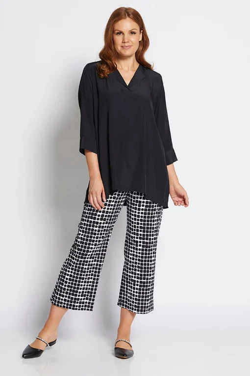Ticket 7/8 Culotte Pant - Black Stark - PH14