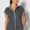 Tie Combo Blouse - Black - PH1
