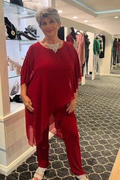 Tilly Jumpsuit - Red - SIS1