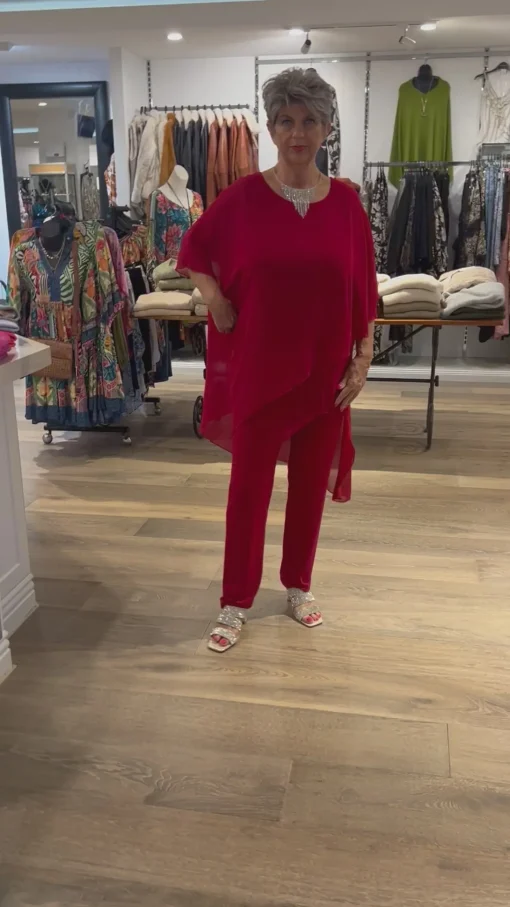 Tilly Jumpsuit - Red - SIS1
