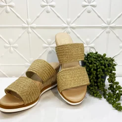 Tods Raffia Wedge | Natural | LQ1