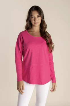 Tommy Long Sleeve Tee - Raspberry - TT16