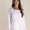 Tommy Long Sleeve Tee - White - TT16
